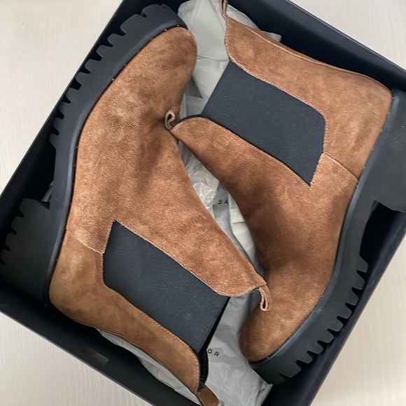 Freda Salvador Brooke Rain Boot Brown Suede Size 8 - Picture 7 of 8